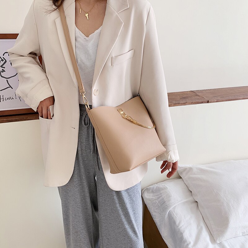 Small Pu Leather Handbags Shoulder Bag Ladies Crossbody Bags for Women Female Bucket Messenger Bag