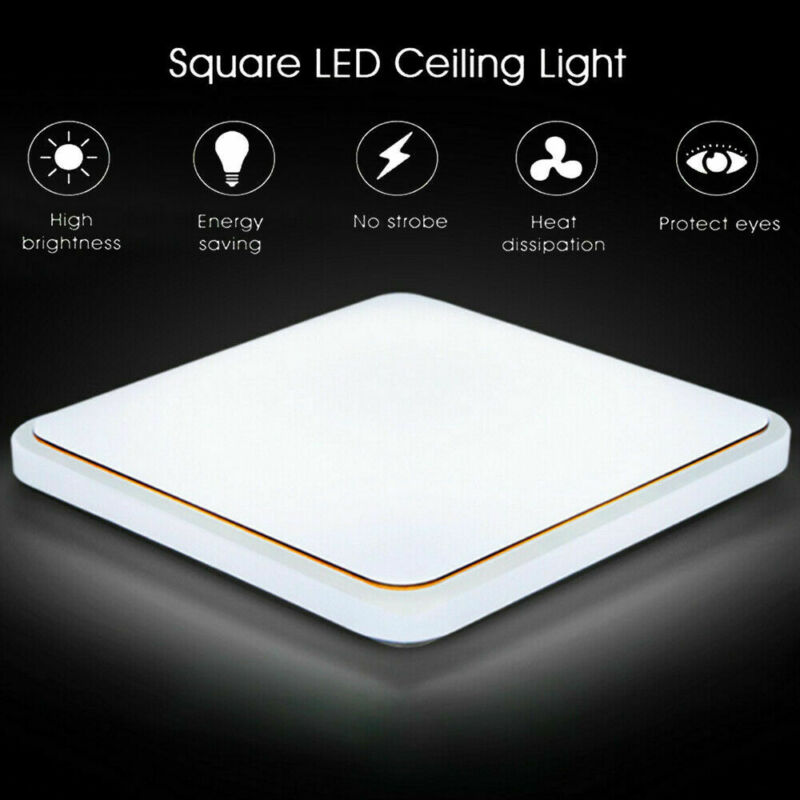 LED Ceiling Light Square Panel Down Lights Living Room Bedroom Kitchen Wall Lamp