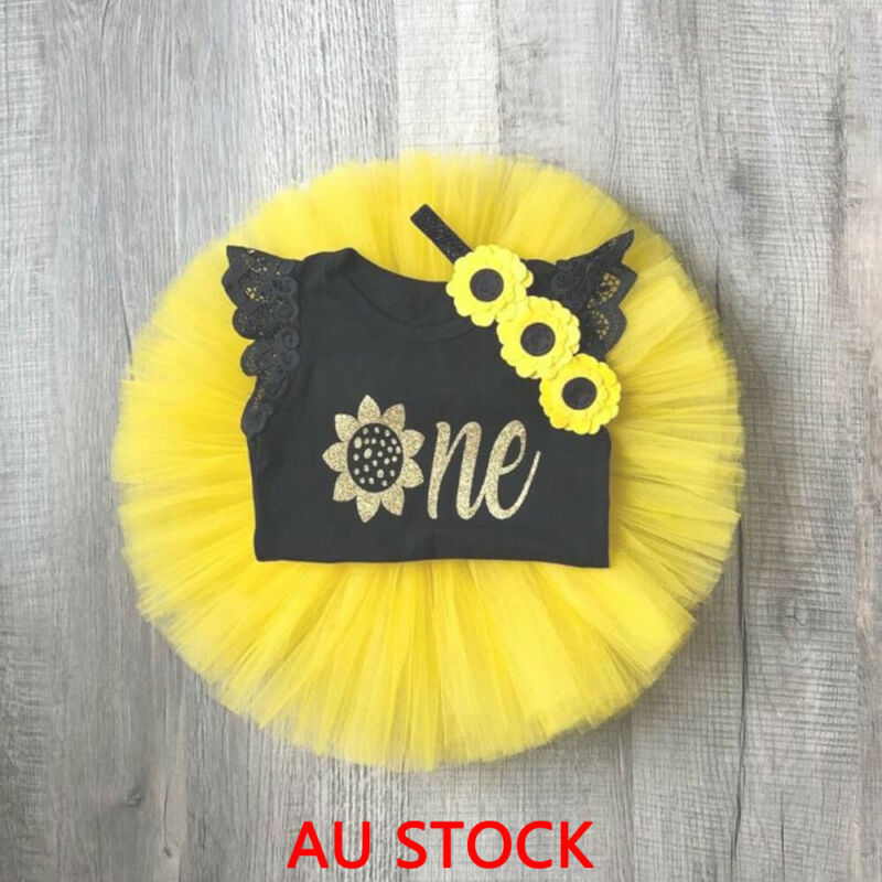 Pudcoco Mode 3 Pcs Kids Baby Girl 1st Verjaardag Outfits Bloemen Romper Cake Smash Tutu Jurk Set