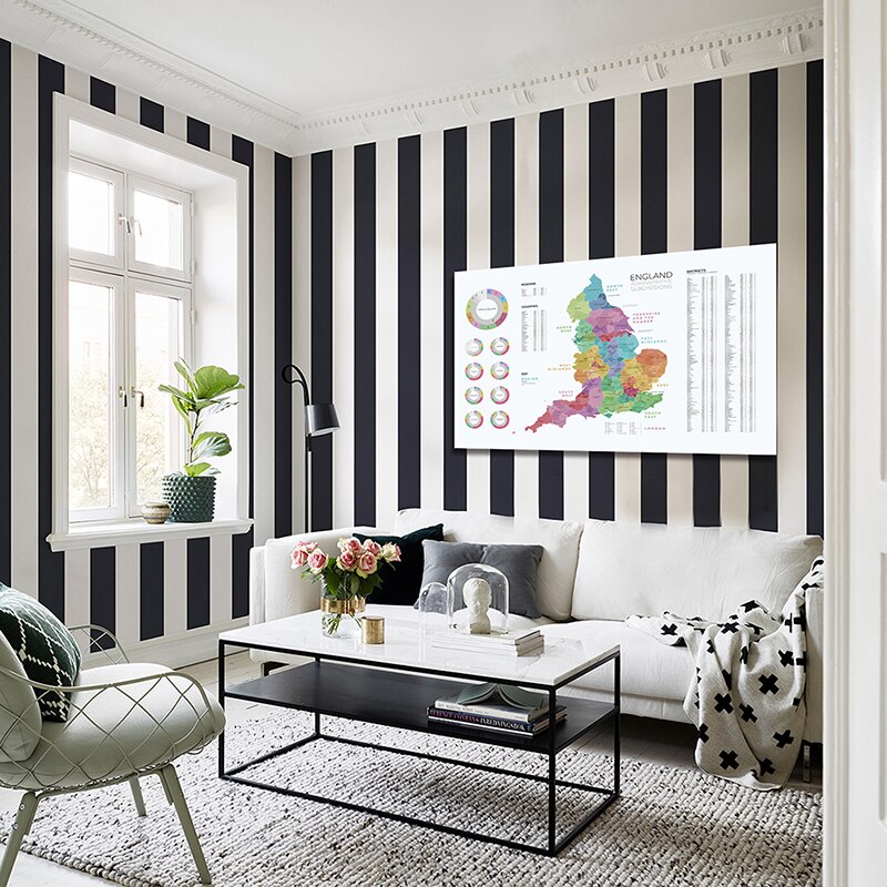 Large England World Map Office Supplies Detailed Poster Non-woven Retro Map of England for School Office Home Supplies 150*100cm