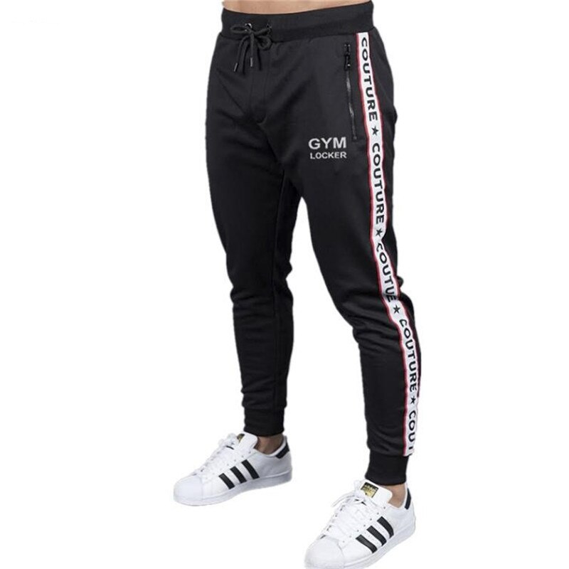 Run Jogging Pants Men Training Running Sport Pants Men Sportswear Jogging Football Trousers Soft Gym Fitness Pants: black / XXL