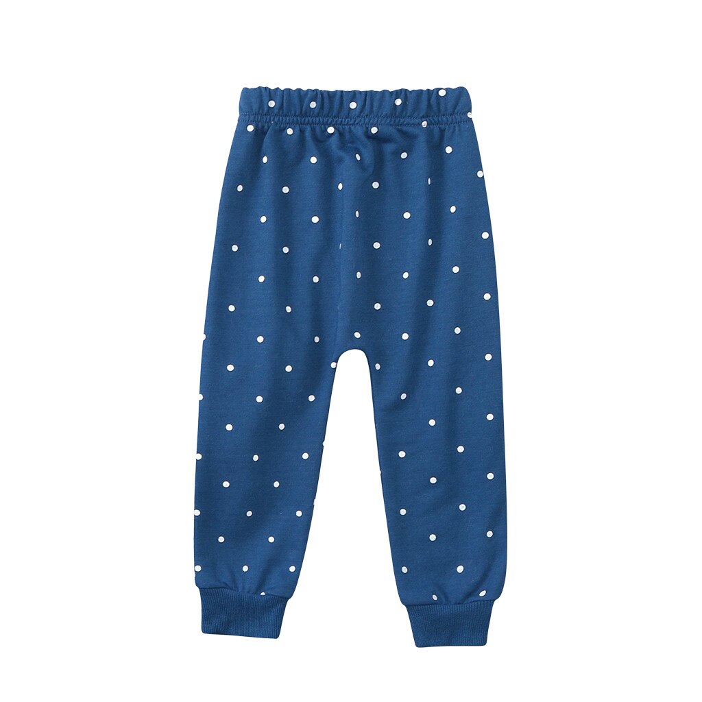 Bebê infantil crianças meninas meninos crianças calças dot print calças roupas mistura de algodão novidade moda casual bebê calças