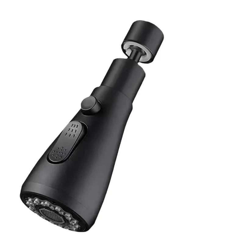 Kitchen Faucet Head Replacement Parts ABS Black Silver Tap Pull-out Shower Sprayer Nozzle Faucet Spouts Accessory: Gold