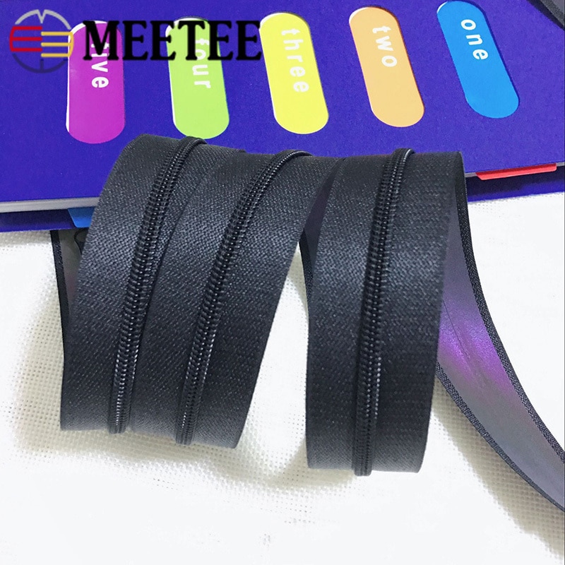 4 meter 3#  vattentäta blixtlås osynlig nylon dragkedja för sömnad utomhusjacka väskor resväskor spole dragkedjor diy sytillbehör