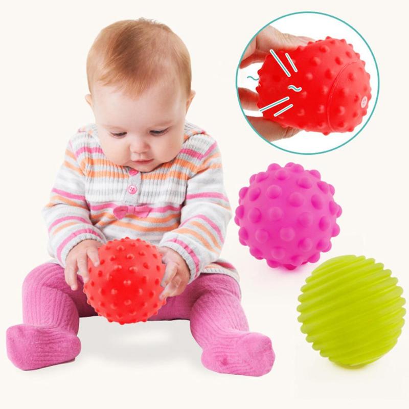 4 stuks Structuur Touch Hand Zachte Training Ballen Baby Ontwikkelen Tactiele Gevoel Speelgoed