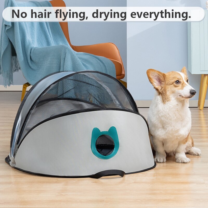 Boîte de séchage pour animaux domestiques, , Cage de soufflage pour chat, chien, tente, sac de toilettage, salle de séchage pour animaux domestiques, système de séchage mains libres multifonction