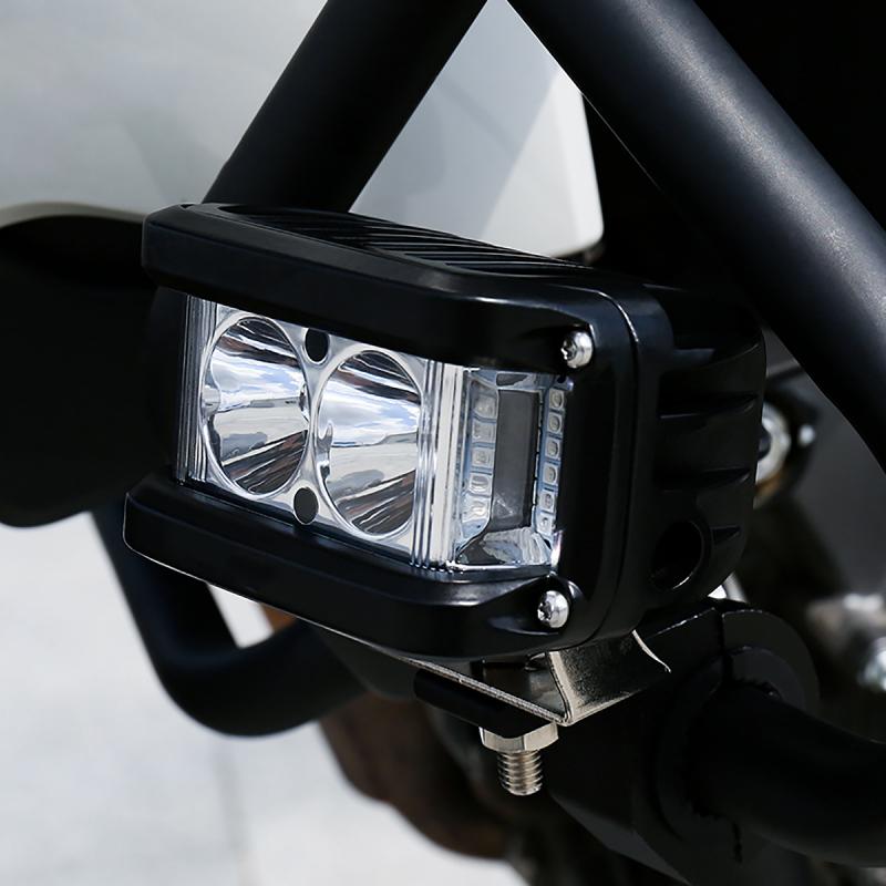Moto externe clignotant rouge et bleu avertissement phares moto de fond étanche clignotant lumières accessoires