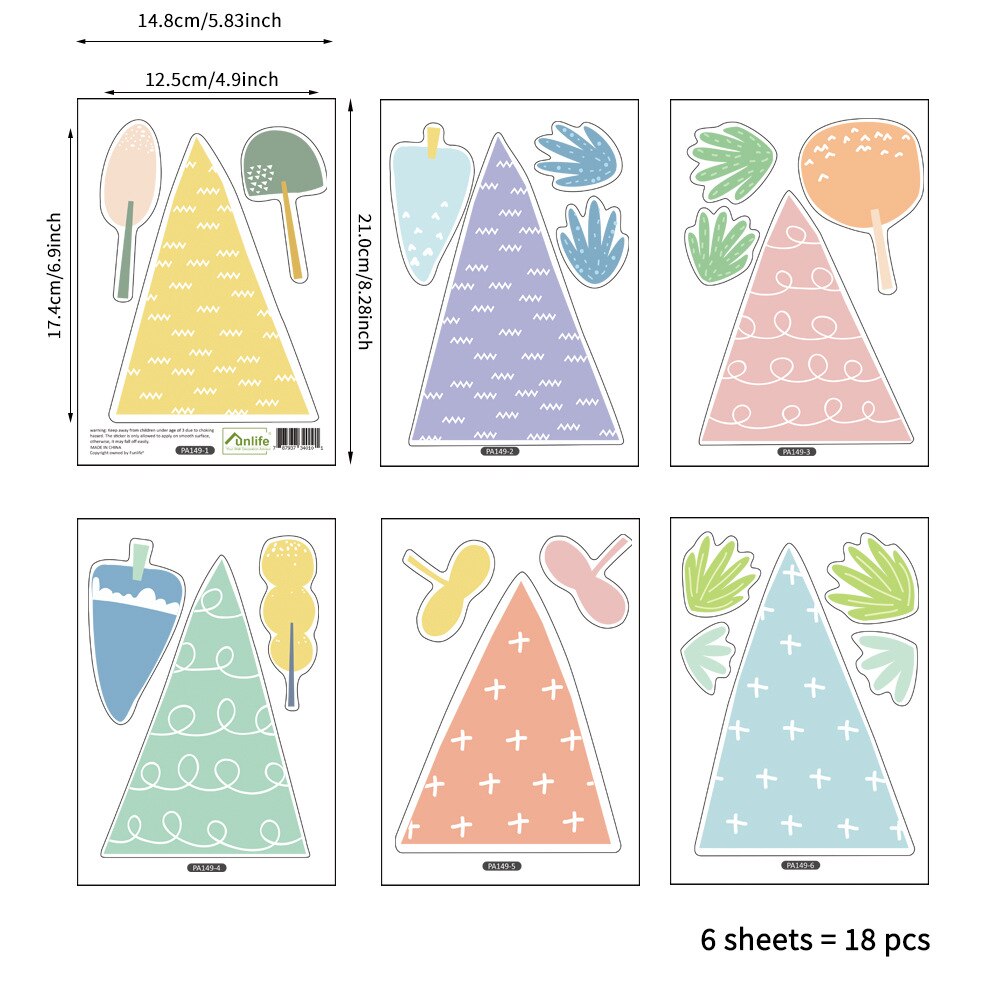 Cute Cartoon Decal Rainy Cloud Tree Wall Stickers Peel Stick Window Glass Wallpaper Vinyl Decal Baby Girl Bedroom Decor Fun Life