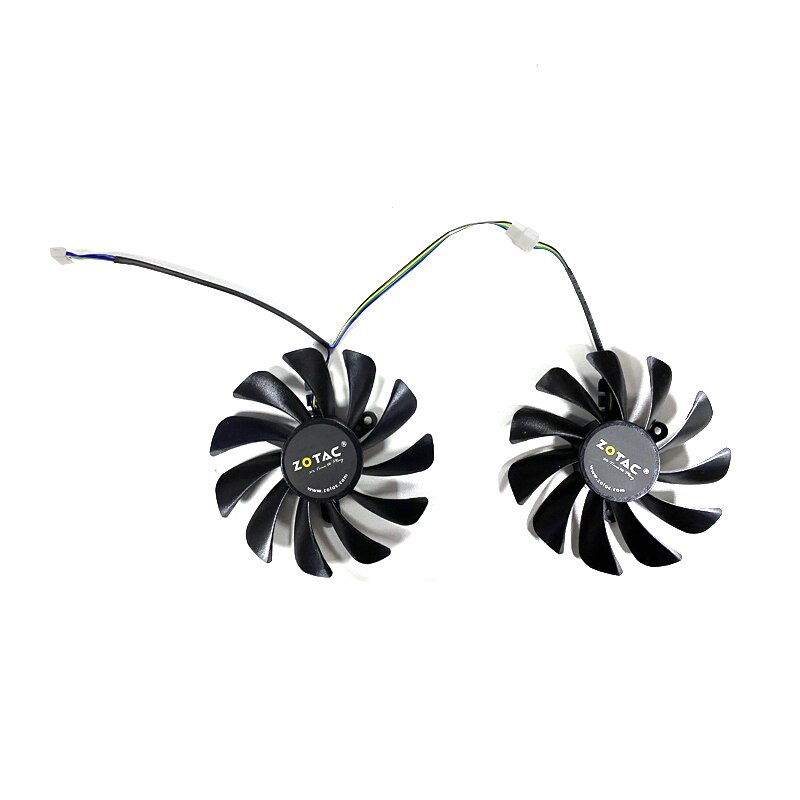 2 stk 95mm gaa 8 s 2u 42mm 4 pin køler blæser til zotac gtx 1070 1080 ti gtx 1070ti 1080ti amp edition grafikkort køler blæser