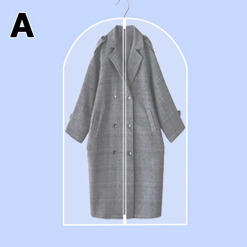 1pcs Transparent Clothing Covers Garment Suit Dress Jacket Clothes Coat Dustproof Cover Protector Travel Bag Dust Cover: 01 / 60x80cm