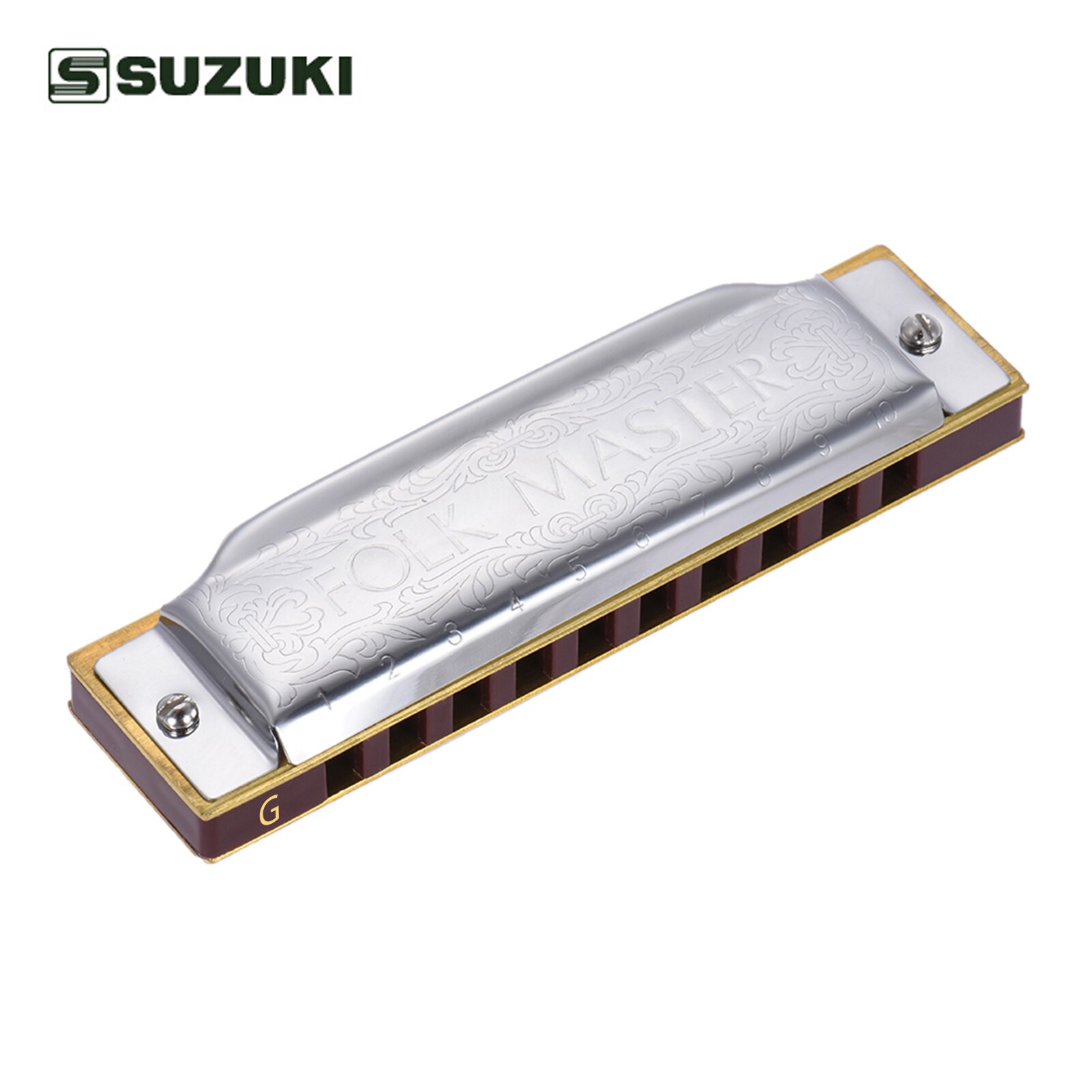 Suzuki 10-Hole Harmonica - Key of C - 20 Tones - Beginner & Student Model