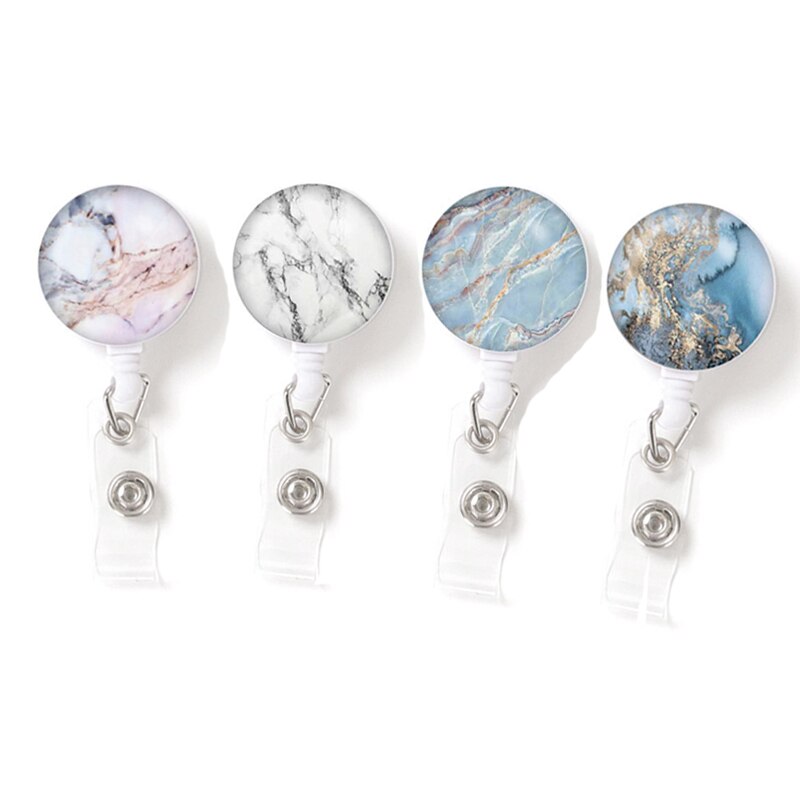 1 Pcs Retractable Badge Reel card Holder Work Name ID Card Badges Key Holder Office Supplies Business Card Holder