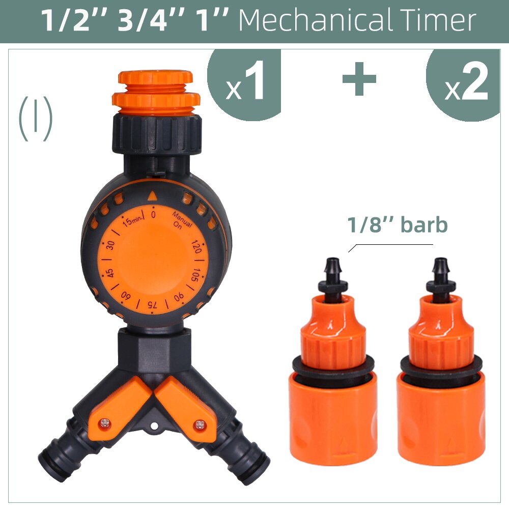 3-Way Double Controller Intelligent Mechanical Daily Water Timer Garden Water Irrigation for Outdoor Hose Drip Sprinklers Tool: I