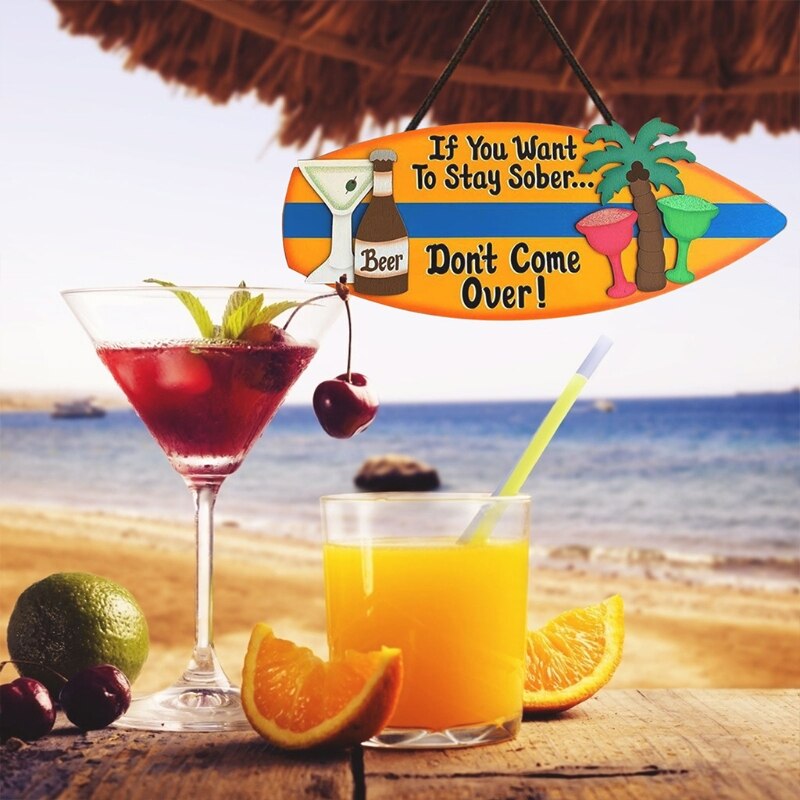50LB Wooden Surfboard Wall Decoration Signs Beach Bathroom Decor Hanging Sign Decorative Wall Art Home Party Summer Decor