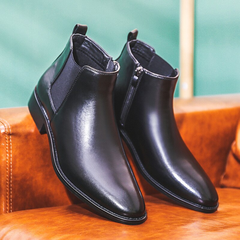 Brown Ankle Boots for Man 2022 Luxury Shoes Men Le... – Vicedeal