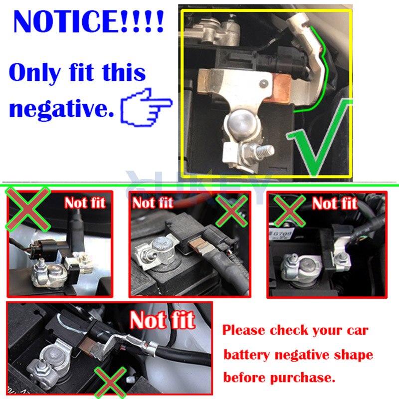 For Hyundai Elantra Avante AD Engine Battery Anode Negative Cable Terminal Lid Cover Stickers Shell Non-flammable