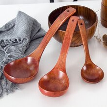 Japanese wooden spoon long handle soup spoon household porridge spoon large soup spoon