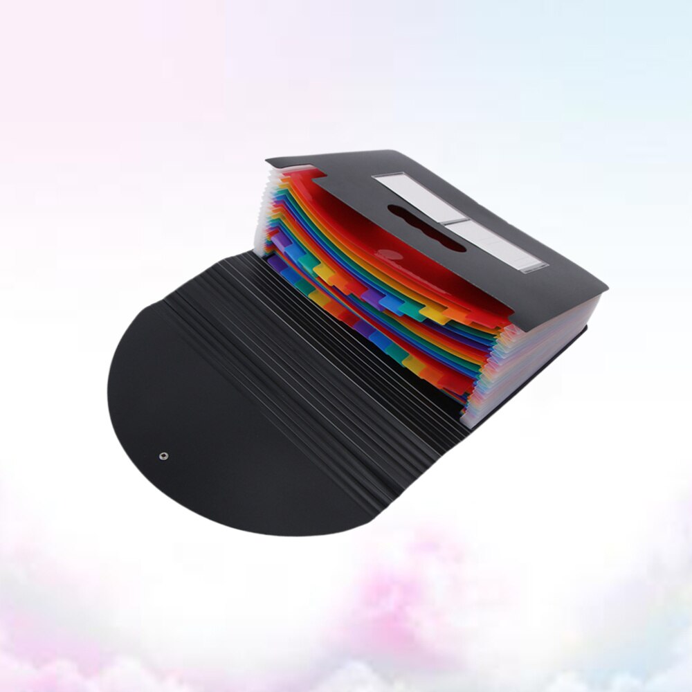 Chic Rainbow File Folder Multilayer A4 Size Portable Accordion Folder Document File Folder School Office Supplies