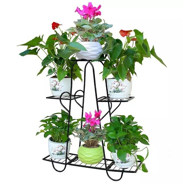 Europäischen Stil Eisen Blume Stand Boden Typ Anlage Stehen Balkon Wohnzimmer drinnen Multi Schicht Blume Regal Möbel