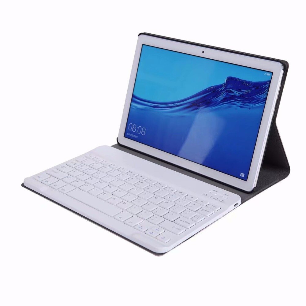 Etui til huawei mediapad  t5 10 ags 2-w09 ags 2-l09 ags 2-l03 10.1 '' ultra tyndt aftageligt trådløst bluetooth tastatur cover