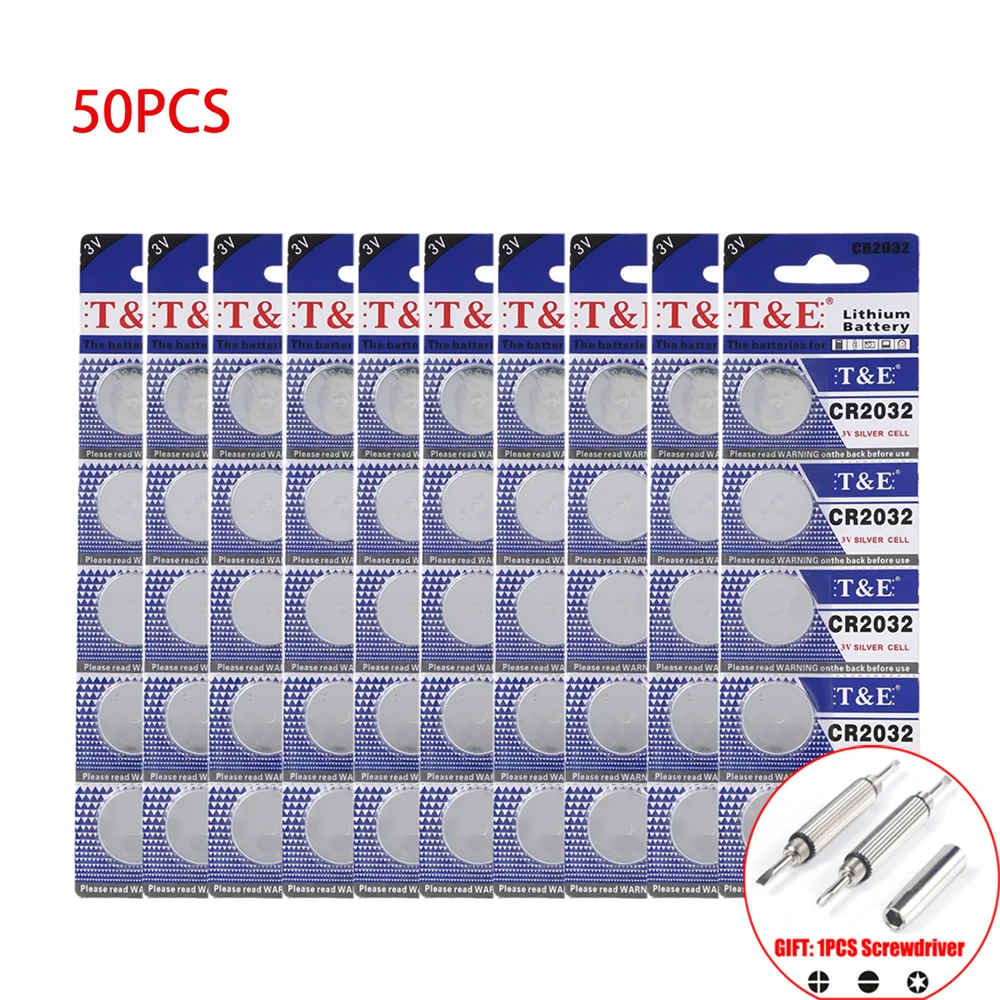 Original Lithium Button Coin Cell Bateria, relógio, calculadora, chave do carro, controle remoto, CR2032, DL2032, ECR2032, 230mAh, 2-50pcs: Vermelho