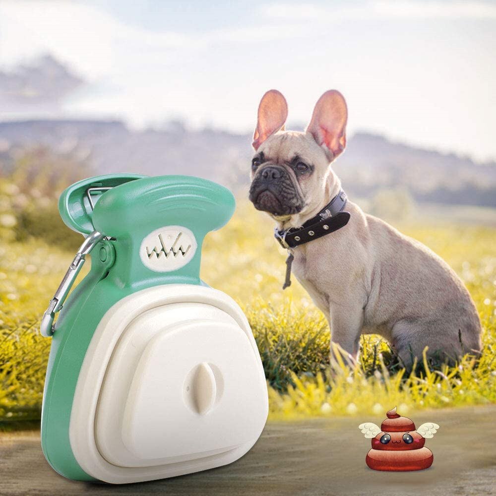 Portable Pooper Scooper, Expandable Dog Pooper Scooper with Carabiner Poop Scooper for Dogs with Dog Poop Scoop Waste Bag Refill