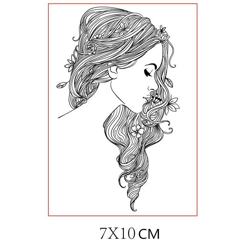 Girl Clear Stamps for Scrapbooking Card Making Silicone Craft Stamps Transparent