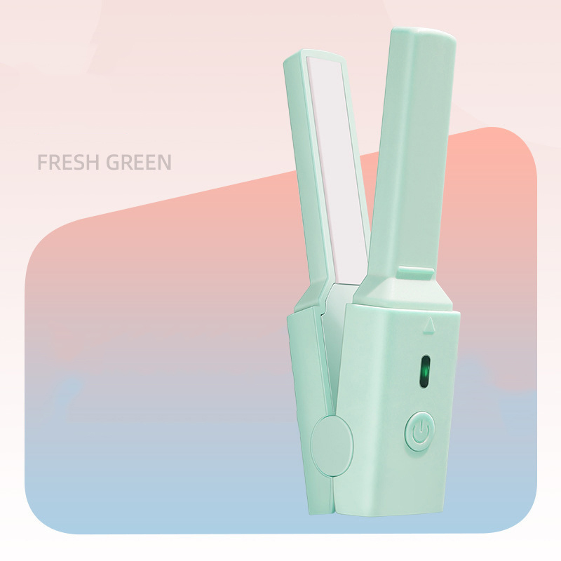 Lisseur à frange moelleux, anciers de cheveux raides, bouclage des cheveux, petite attelle électrique, , dortoir, tout neuf, 1PC: Rose Rouge