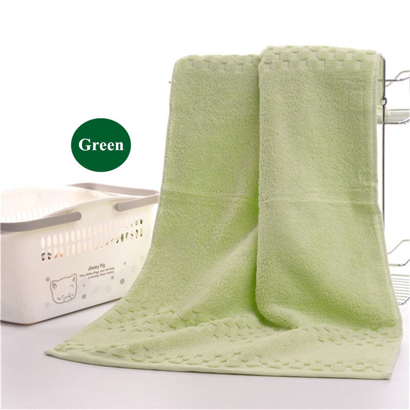 Zhuo  mo 40*75cm 220g luksus egyptisk bomuldsbadehåndklæder til voksne badehåndklæder bløde ansigtsvask håndklæder: Grøn