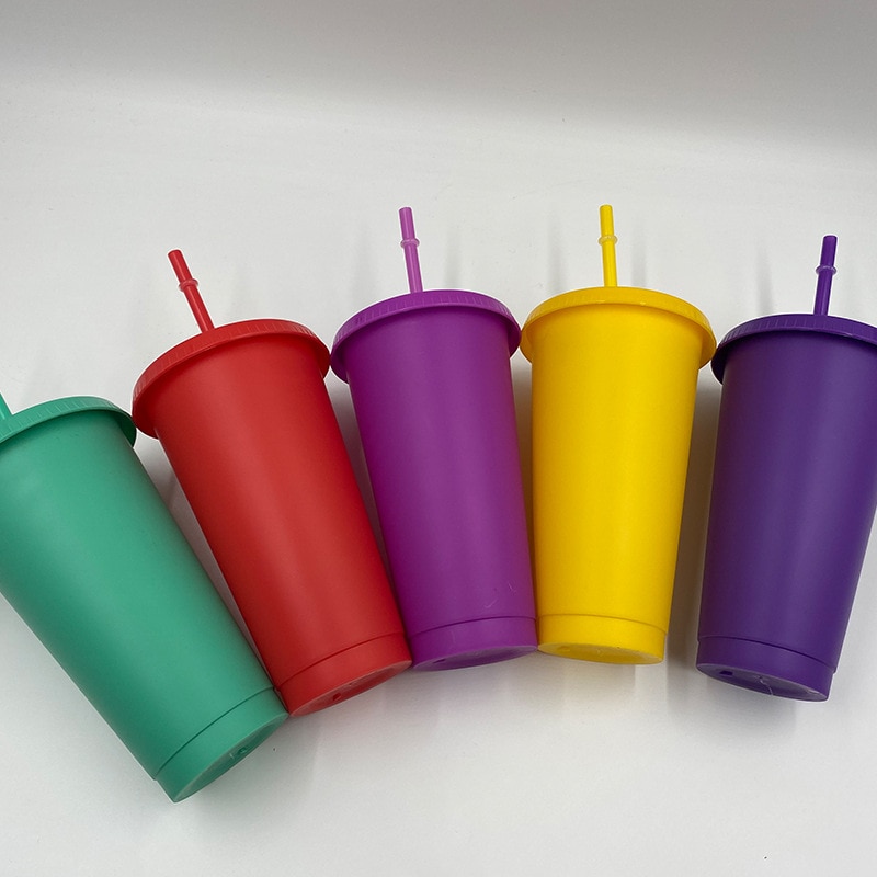 Plastic Stro Cup Multifunctionele Kerst Dag Stro Fles Outdoor Draagbare Leuke Waterfles Kantoor Drank Koffie Mok