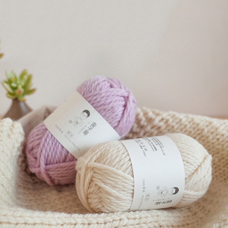 50G/Bal Haak Soft Dikke Warme Wol Kasjmier Garen Draad Diy Breien Trui Sjaal Jas Zak Hoed creatieve Ambachten