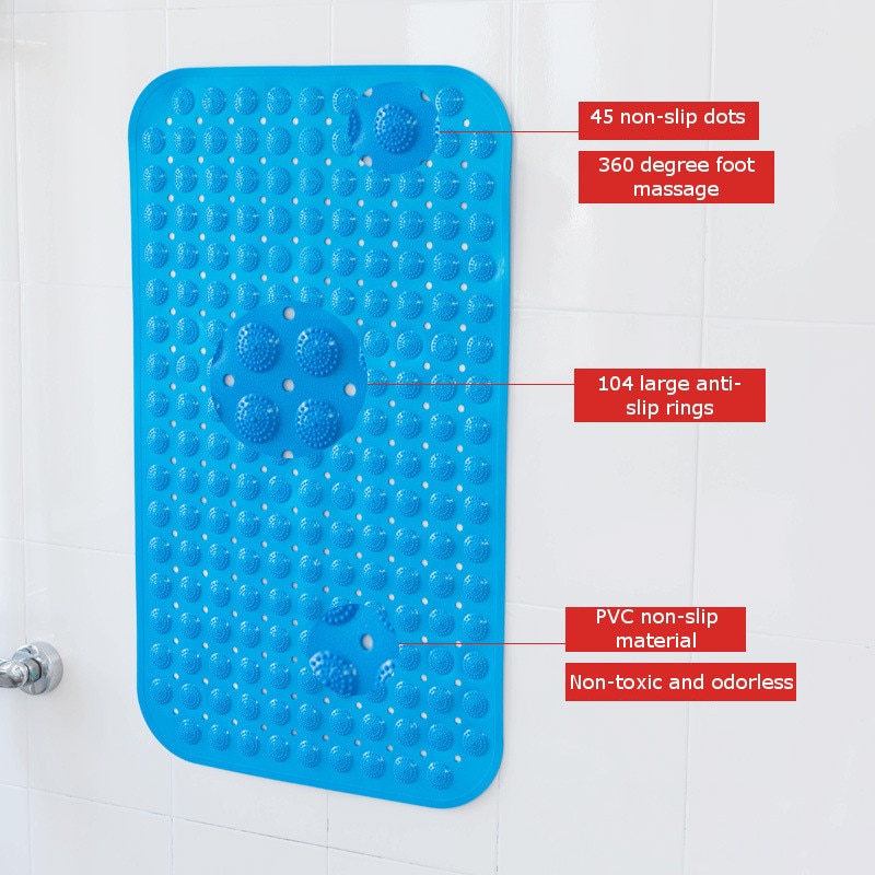 Badmat 36X71Cm Zuignap Veiligheid Douche Bad Matten Antislip Badkamer Vloermat Pvc Waterdichte Massage voet Pad