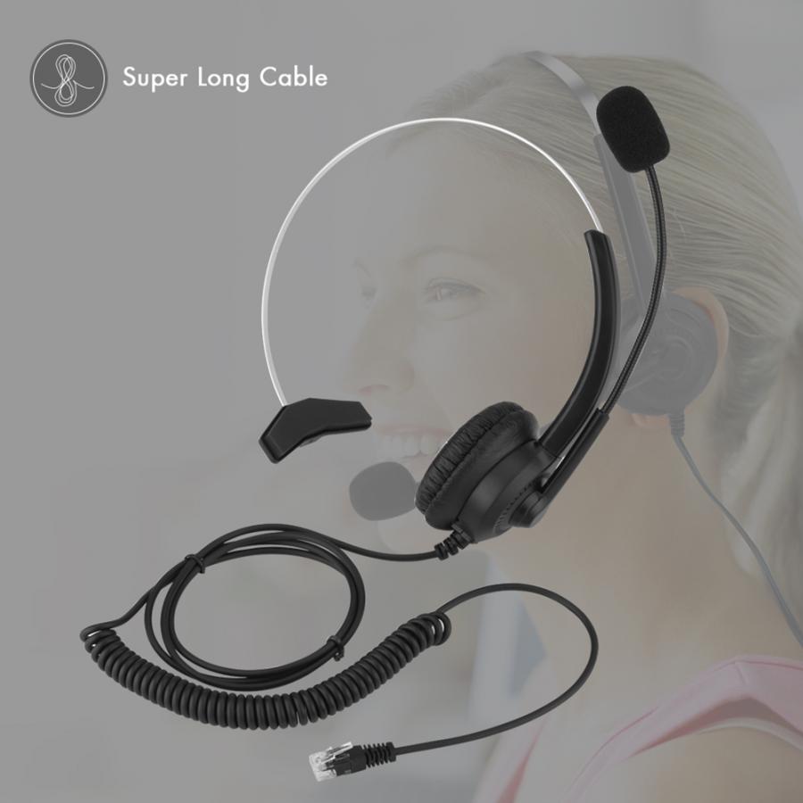 Noise Cancelling Call Center Headset Comfortable Wearing Lossless Sound Telephone Headset 2.5mm Call Center Headset