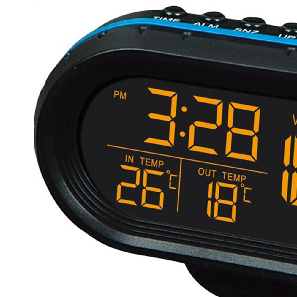 Wielofunkcyjny zegar temperatury samochodu woltomierz termometr samochodowy zegar elektroniczny samochód noc lekki zegar dostaw
