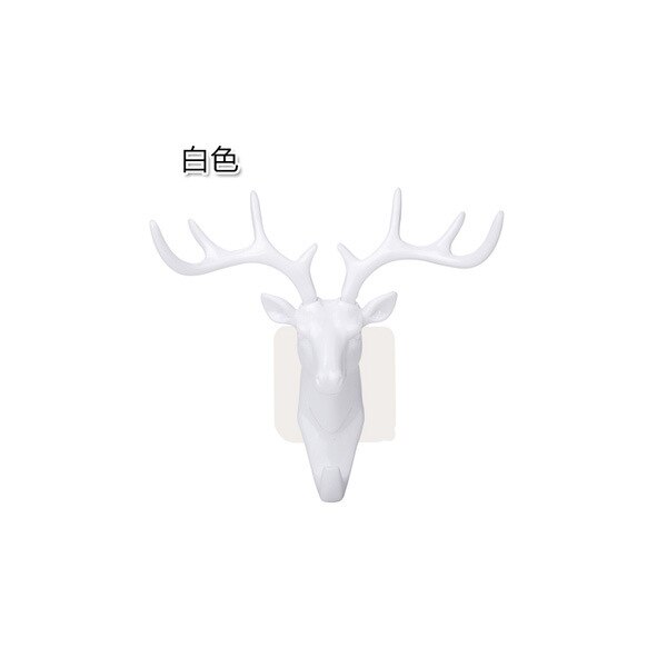 Elch Kopf Zauberstab Montiert Tasche Aufhänger Geweih Haken Selbstklebenden Aufhänger Tasche Schlüssel klebrig Halfter Weihnachten Hirsch Horn Haken: 1
