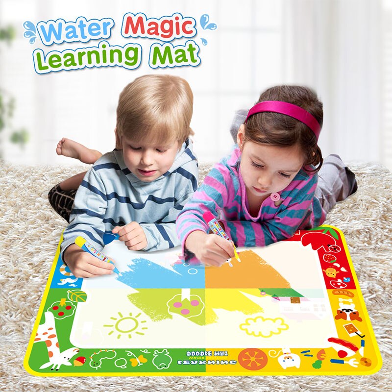 70*100 Cm Big Size Magic Water Tekening Mat Met 3 Magic Pennen Cartoon Schilderen Board Doodle Mat Educatief leren Speelgoed Voor Kinderen