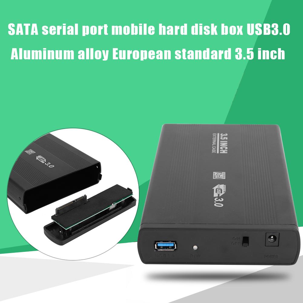3.5 inch harde schijf behuizing sata naar usb 3.0 aluminiumlegering hdd behuizing externe harde schijf behuizing met usb-kabel voor pc computer