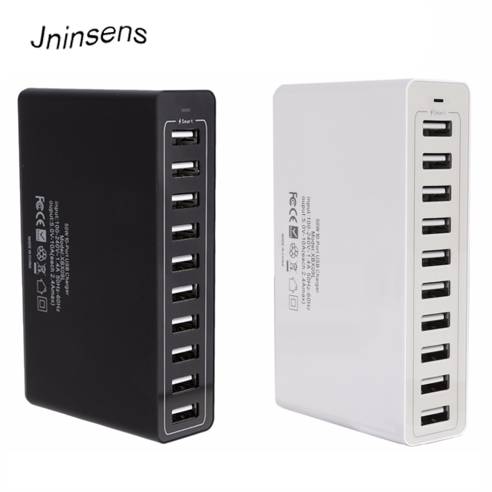 10A 50W 10 Port Usb Power Opladen Hub Powerport Multi-Port Usb Charger Eu Ons Standaard Smart Multi beschermen Voltageboost