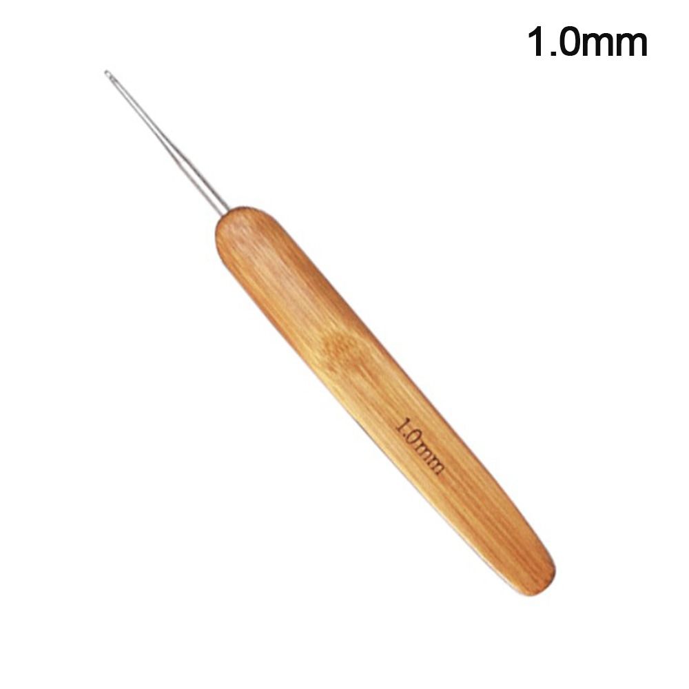 Ganchos de ganchillo con mango de madera, agujas de tejer, hilo de tejido artesanal para principiantes, trabajo fino, hilo fino y tejido de encaje, 0,75mm-3mm: Gris oscuro