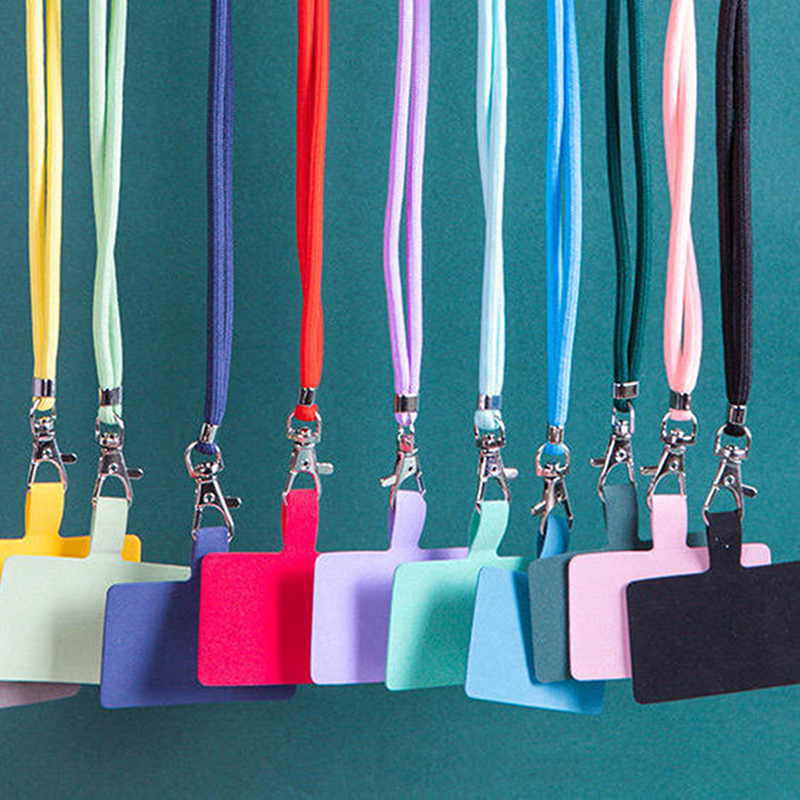 Cordão ajustável destacável do telefone, cordão do pescoço, cinta mosquetão, pingente compatível com cartão, cores fob móvel, novo