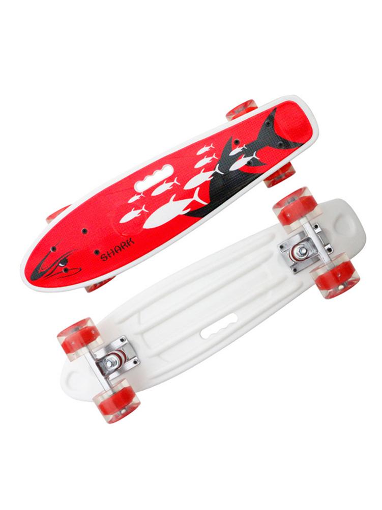 22Inch Bambini Cruiser Consiglio Giocattoli di Skateboard Professionale Mini Skateboard Con La Luce del LED fino Ruote Per I Bambini di Alta Qualità 2020 H