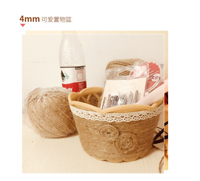 10M 50M 200M 400M Hennep Jute Cord Diy/Decoratieve Handgemaakte Twisted Touw Accessoire Voor Papier crafting Verpakking Doos Lijn