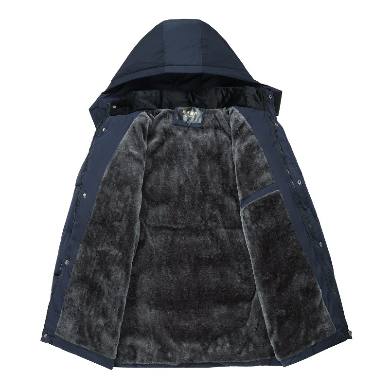 Casacos Casacos de lã do Homem 2019 Homens Jaqueta de Inverno Quente Engrossar Homens Quentes Parkas Casaco Com Capuz Zipper Casaco Masculino Chapéu destacável