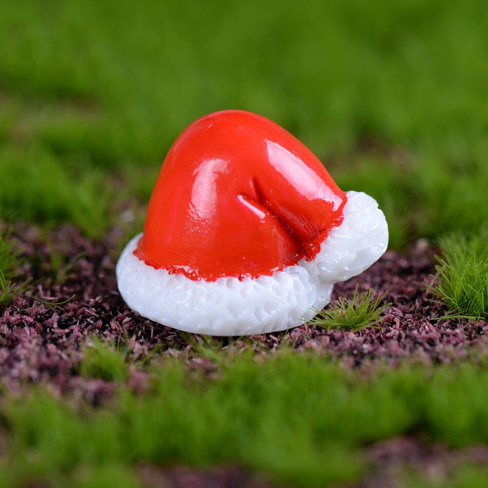 1pc decoratie micro landschap hars knutselen kerst eland hoed schattige dieren volksknutselen huisdecoratie kerst