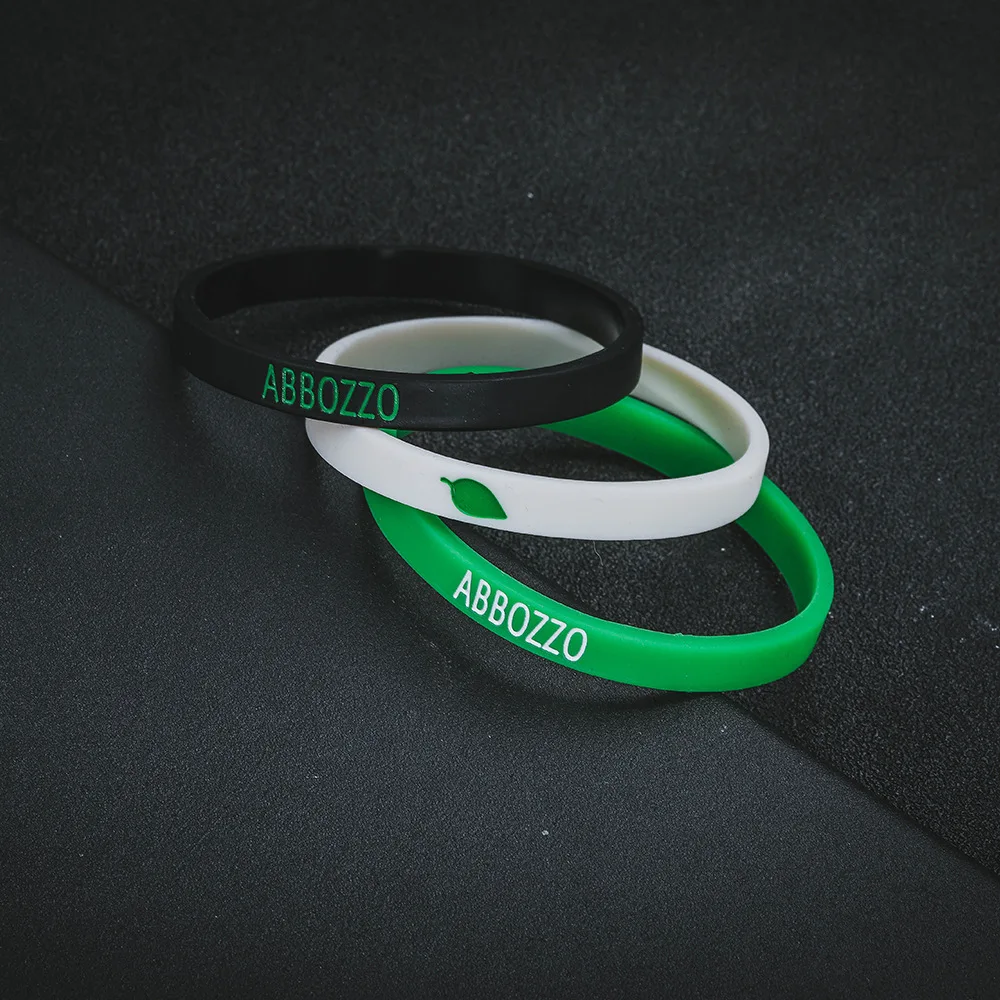 Originele trendy kleine frisse groene bladarmband zwart en wit groen paar siliconen eenvoudige armband voor heren en dames