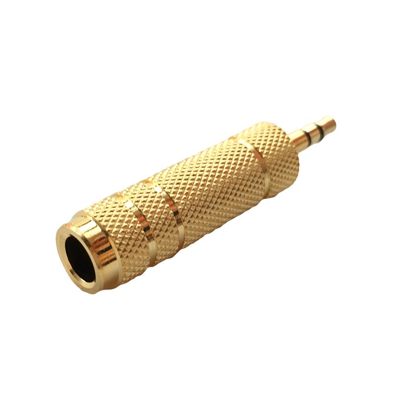 1/8 3.5mm Male to 1/4 6.3mm Female Stereo Headphone MIC Adapter
