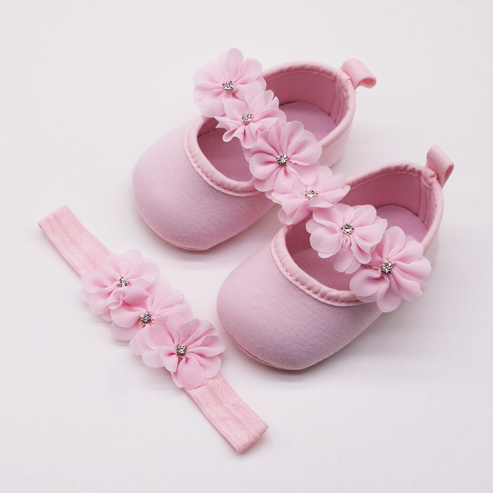 Baby first walker sko børn piger baby party ballerina sko spædbarn 3d blomst rhinestone fritidssko: R / 12