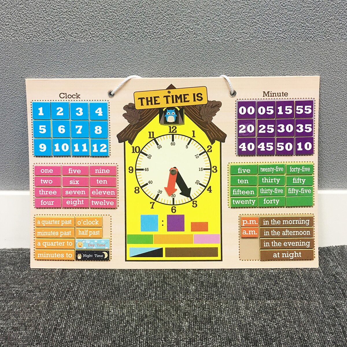 SHOP Magnetic Time Teaching Clock for Kids, learn about time, write time magnetic clock