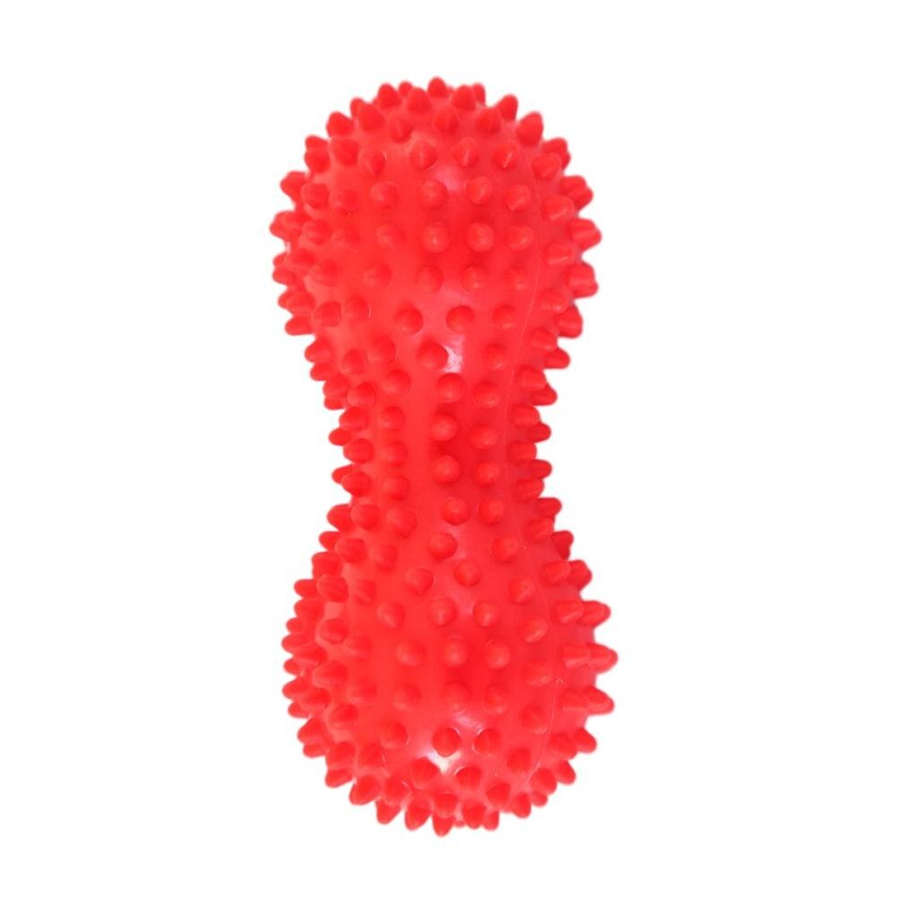 Practical Spiky Peanut Shape Massage Ball Body Pain Relief Muscle Pain Stress Peanut Ball Therapy Health Care Supplies: Red