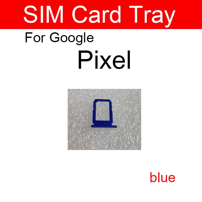 Sim Card Tray For Google Pixel XL 2 2XL Sim Card Tray Holder Replacement Repair Parts: Pixel-blue
